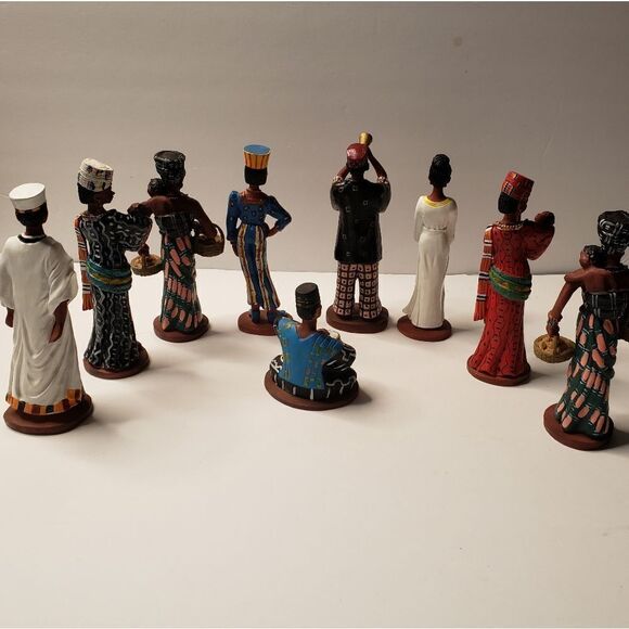 Vintage African Figurines (9 Pieces) - Picture 5 of 9